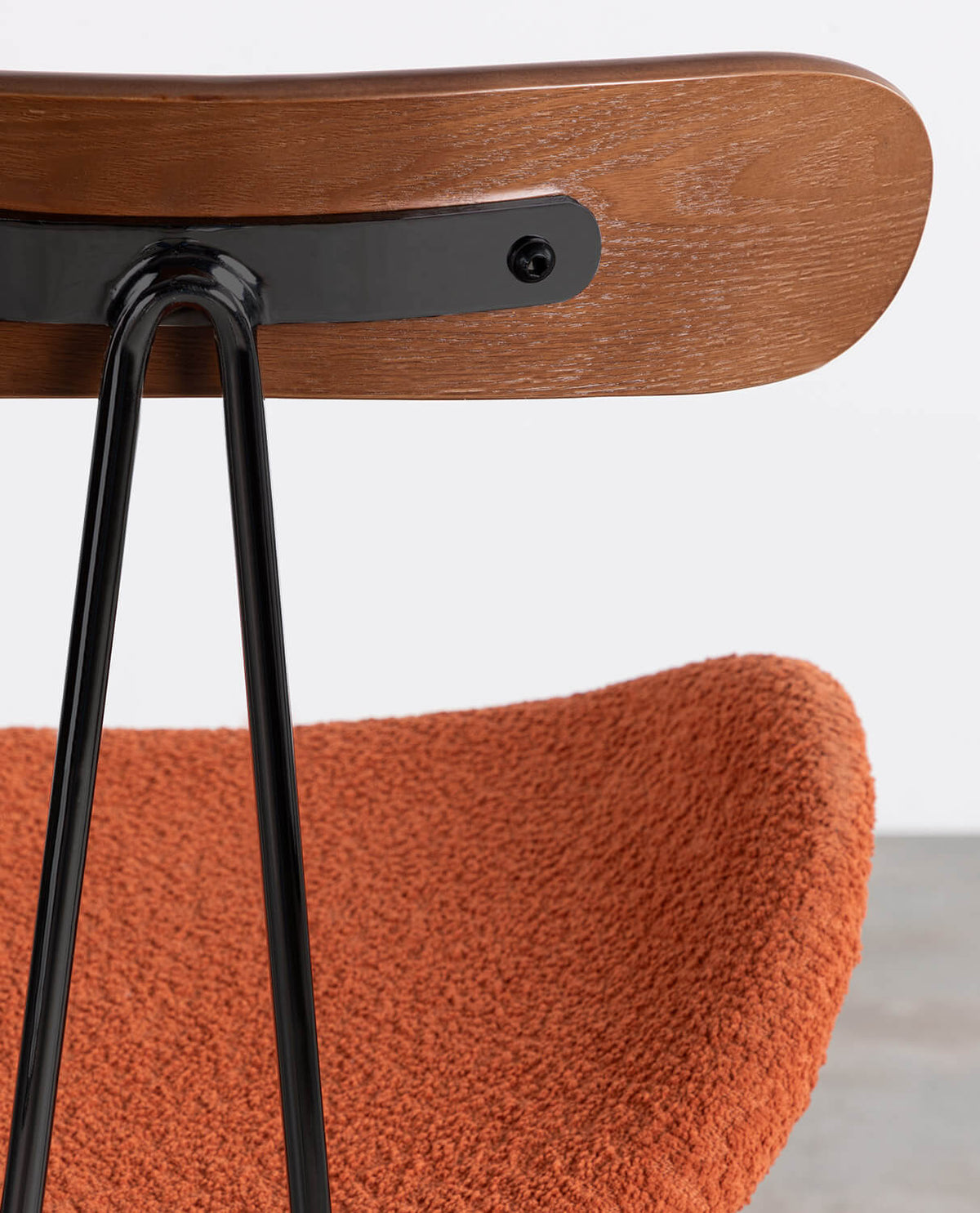 75 cm bar stool in fabric and wood Brunela