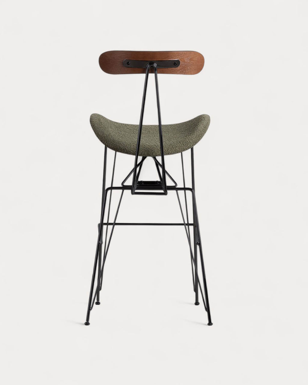 75 cm bar stool in fabric and wood Brunela