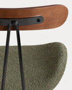 75 cm bar stool in fabric and wood Brunela