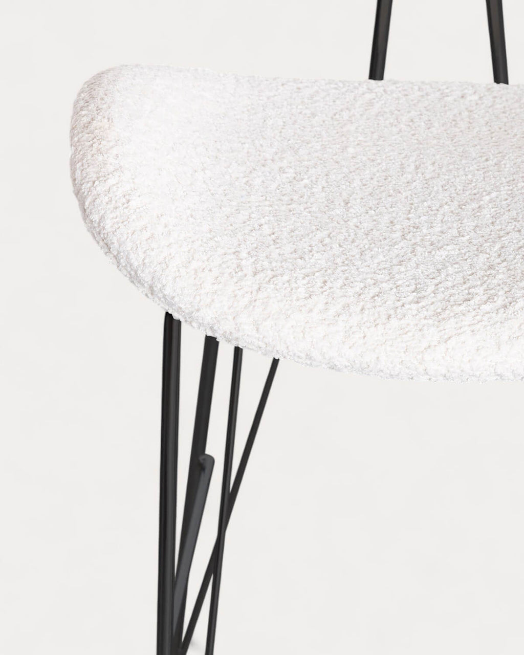 75 cm bar stool in fabric and wood Brunela