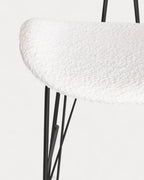 75 cm bar stool in fabric and wood Brunela