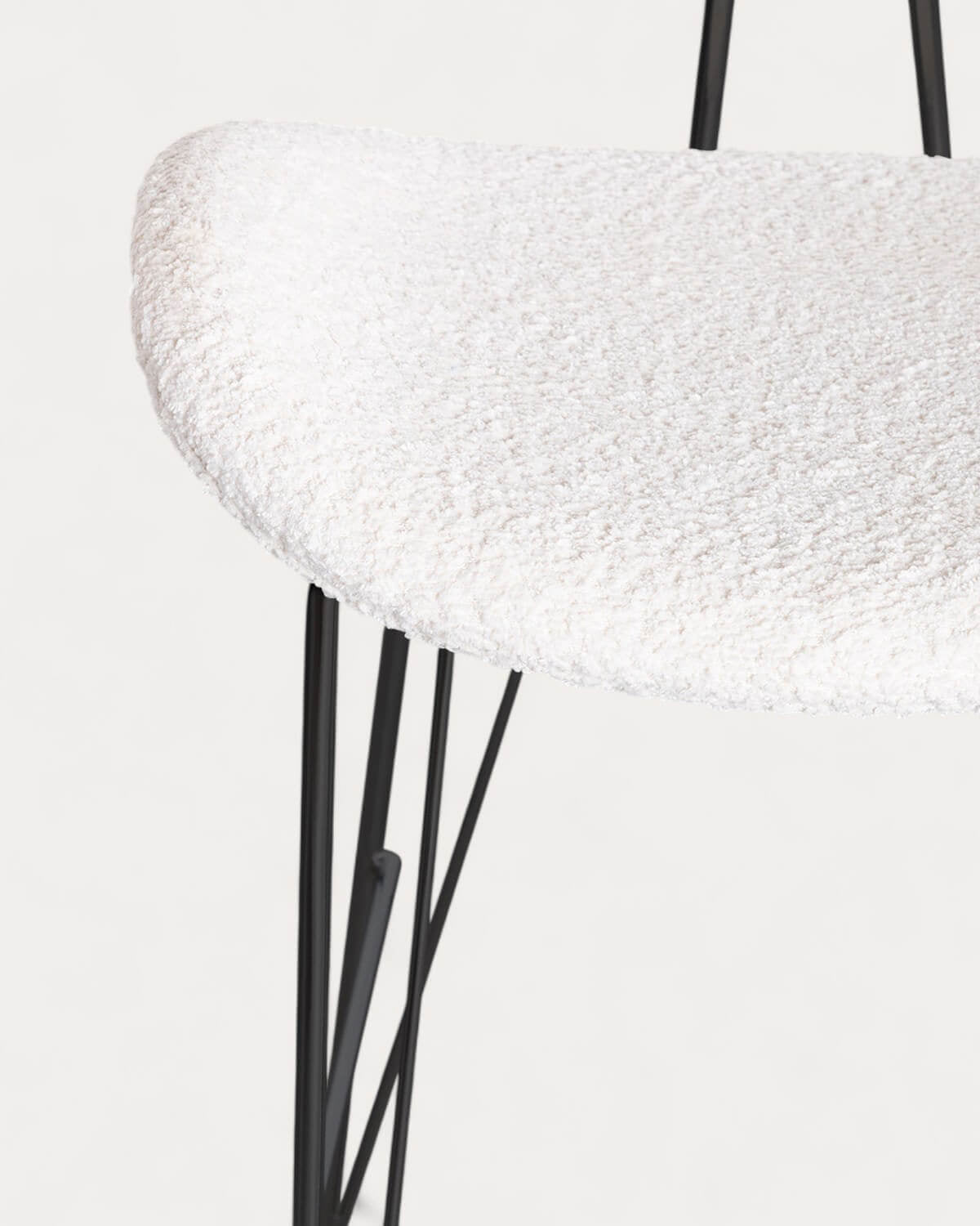 75 cm bar stool in fabric and wood Brunela