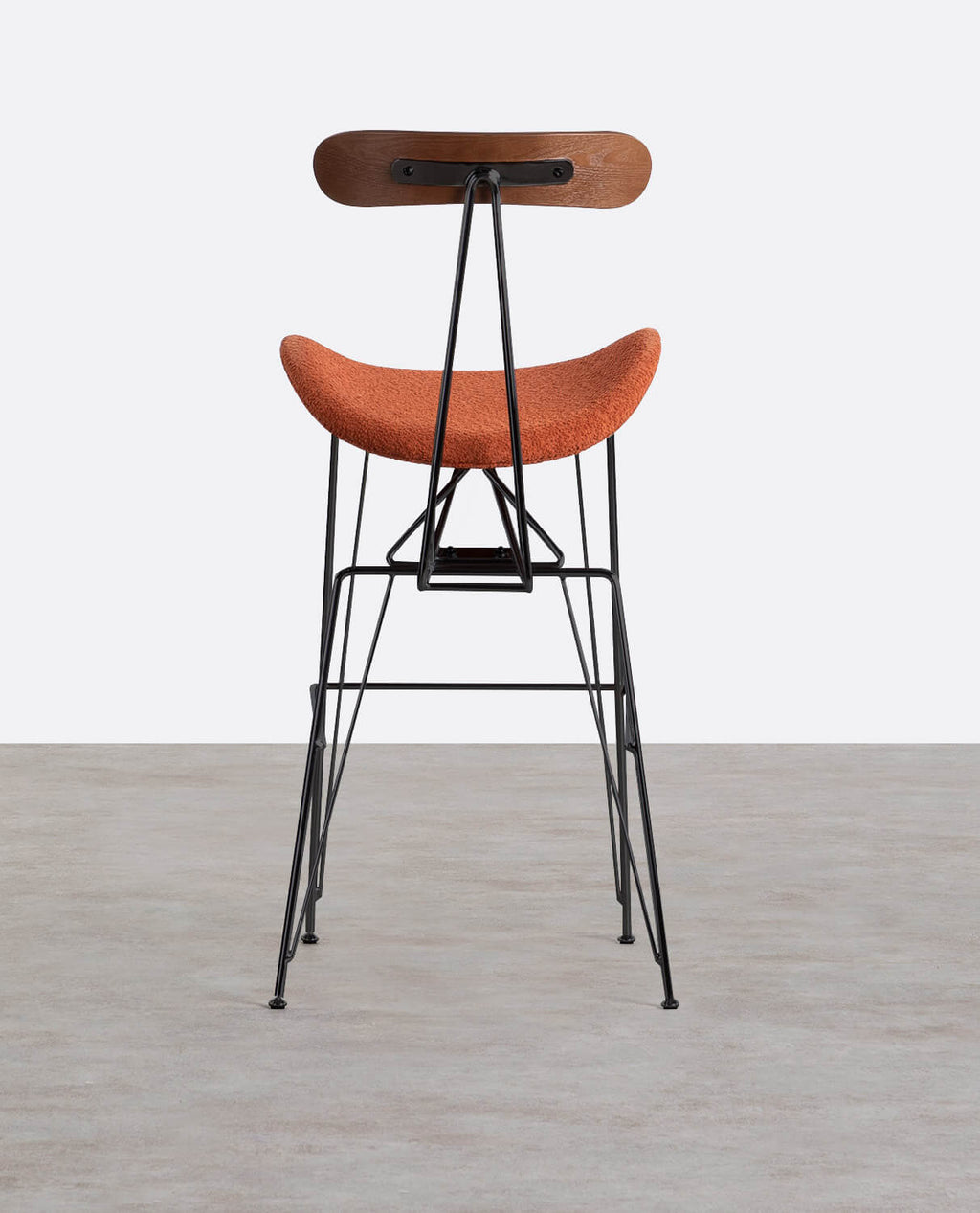 75 cm bar stool in fabric and wood Brunela