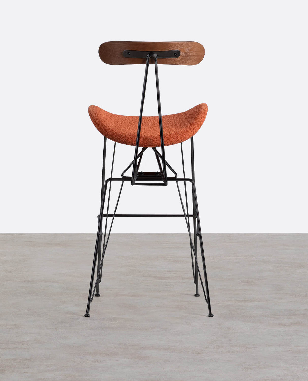 75 cm bar stool in fabric and wood Brunela