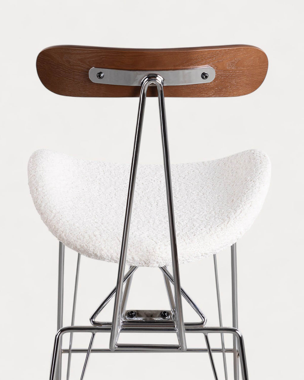 75 cm bar stool in fabric and wood Brunela