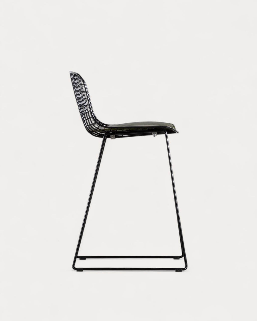 Aras Low Back Metal Bar Stool - Preto Obsidian