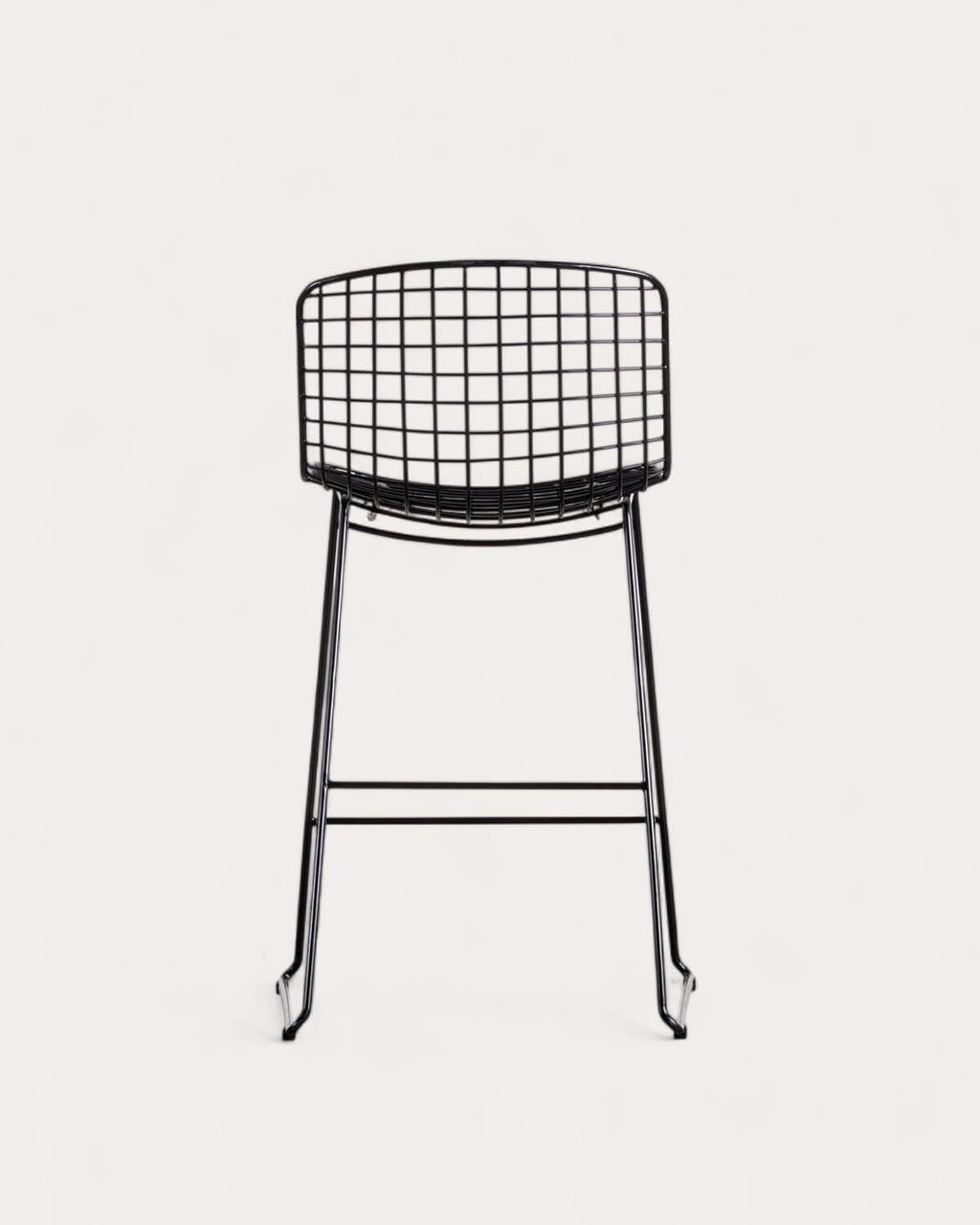 Aras Low Back Metal Bar Stool - Preto Obsidian