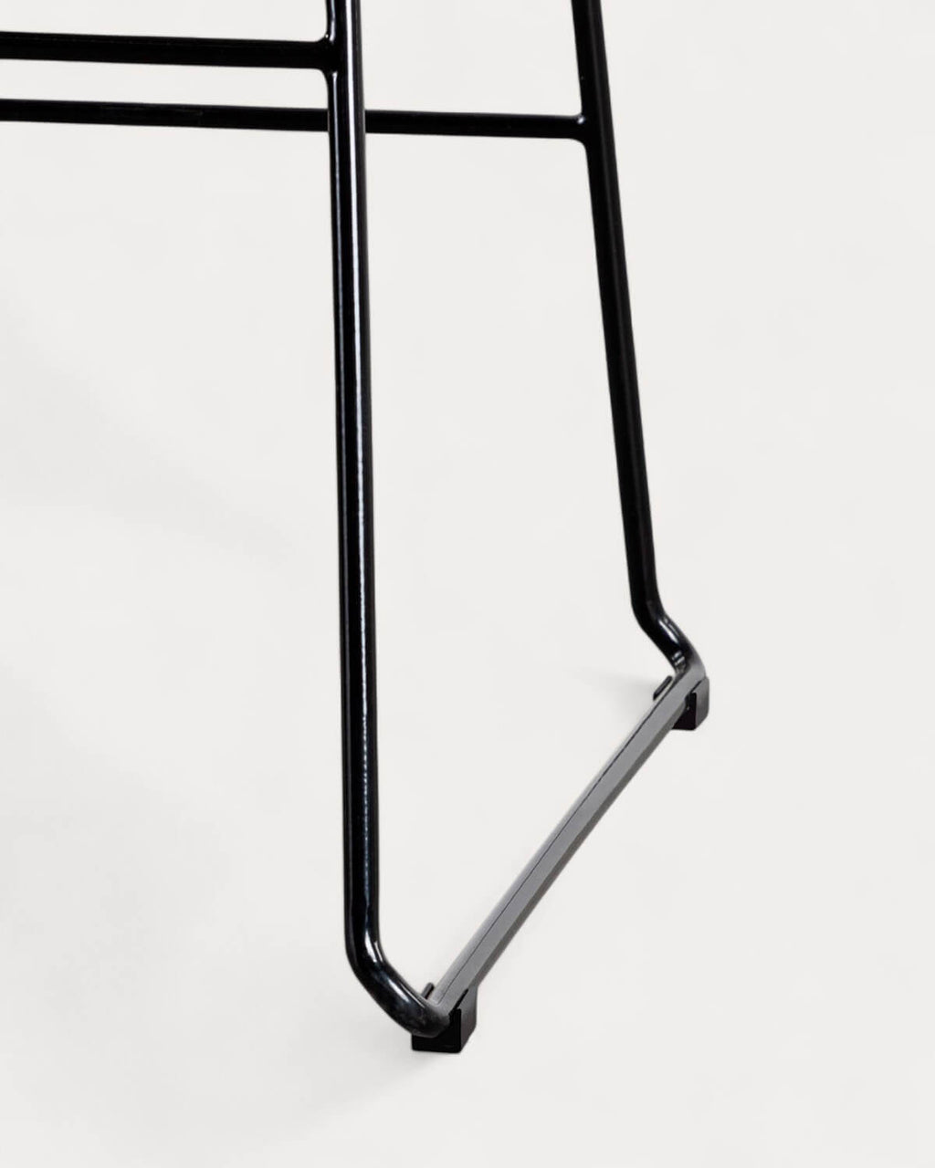 Aras Low Back Metal Bar Stool - Black