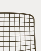 Aras Low Back Metal Bar Stool - Green Nori