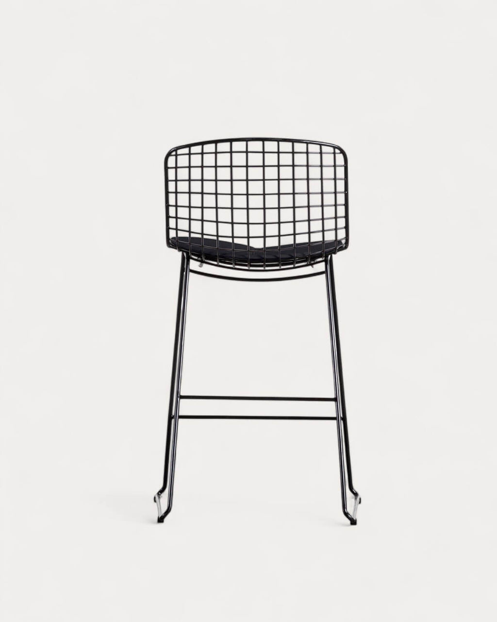 Aras Low Back Metal Bar Stool - Preto Obsidian
