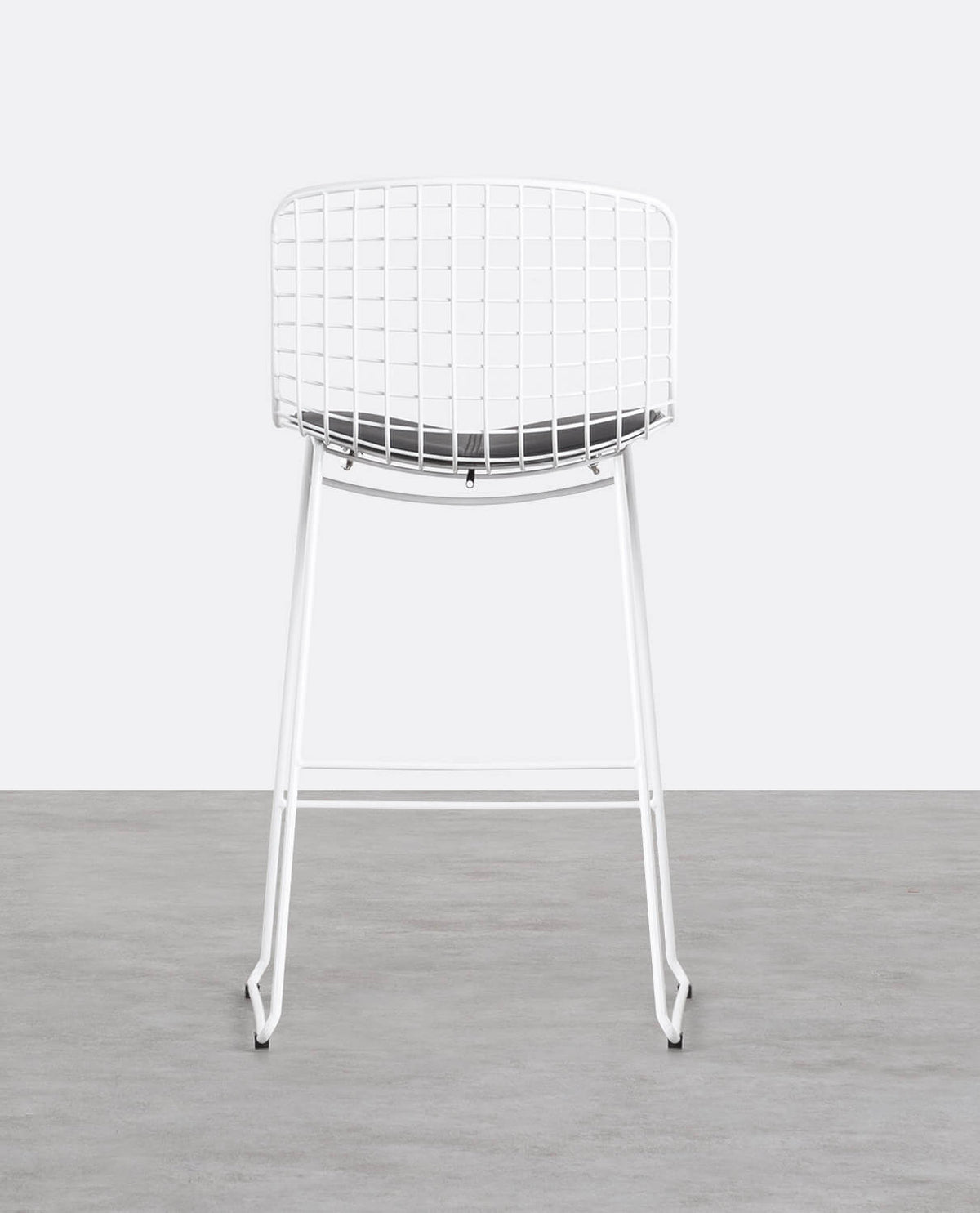 Aras Low Back Metal Bar Stool - Green Nori