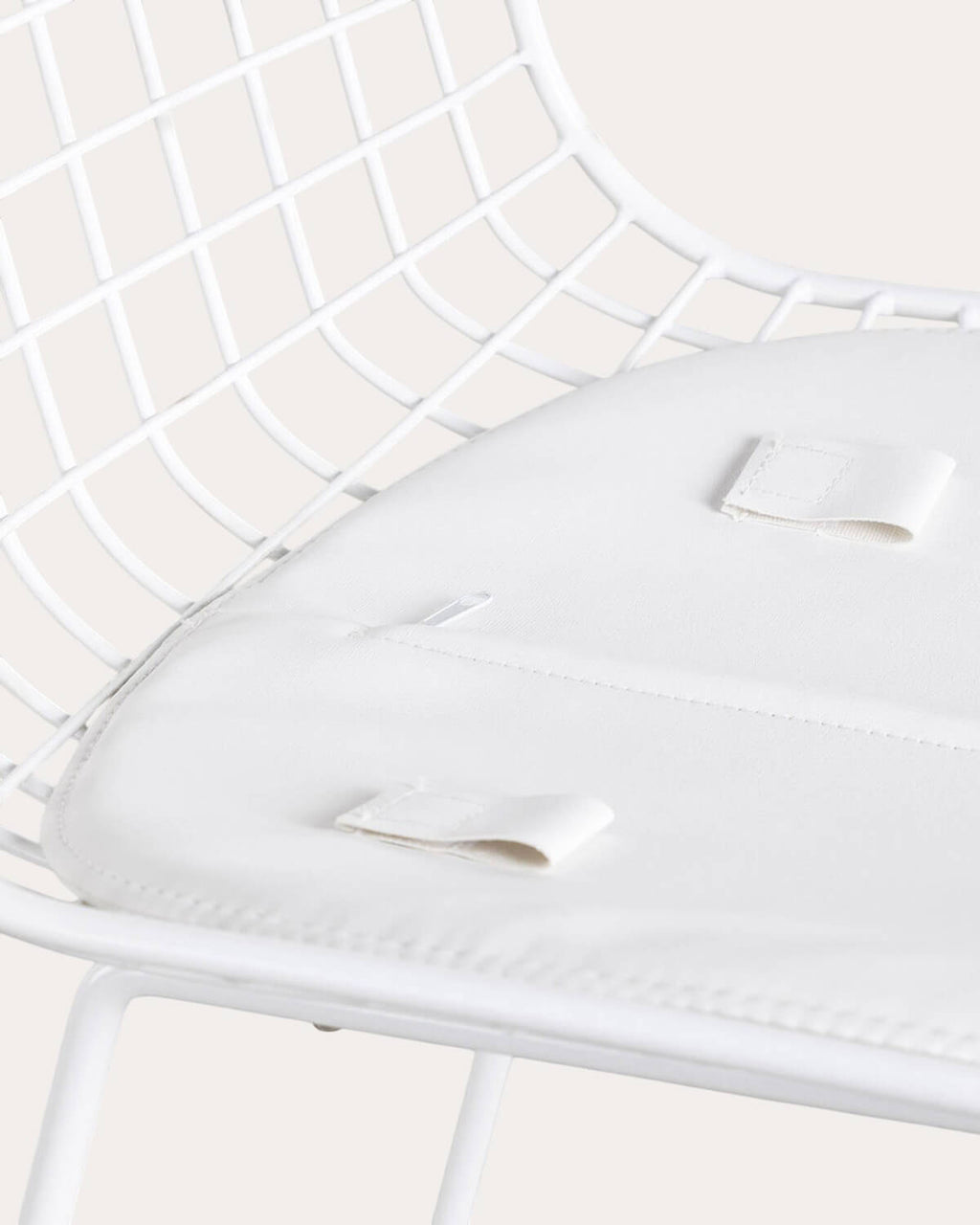 Aras Low Back Metal Bar Stool - Polar White
