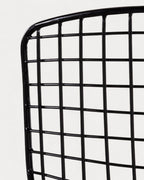 Aras Low Back Metal Bar Stool - Black