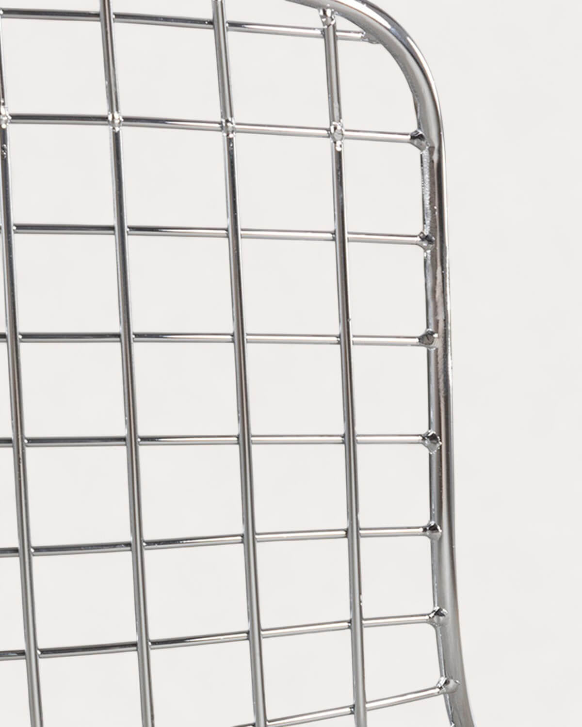 Aras Low Back Metal Bar Stool - Chrome gray