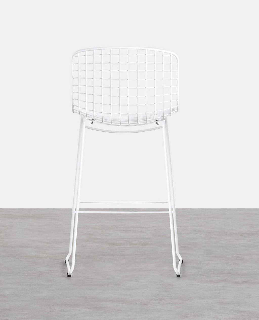 Aras Low Back Metal Bar Stool - Black