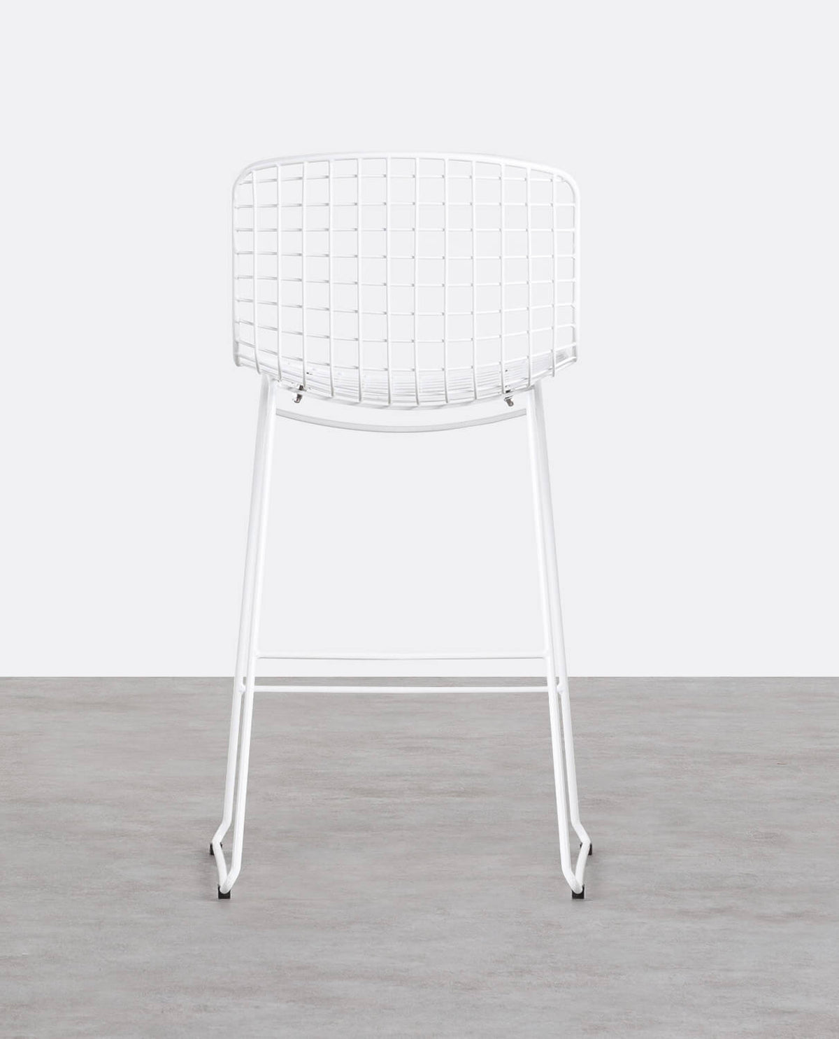 Aras Low Back Metal Bar Stool - Black