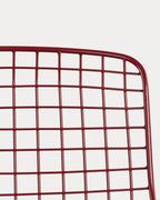 Aras Low Back Metal Bar Stool - Red Tinto