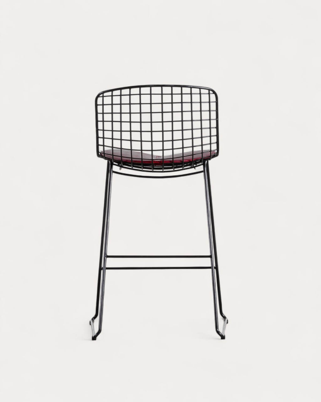Aras Low Back Metal Bar Stool - Preto Obsidian