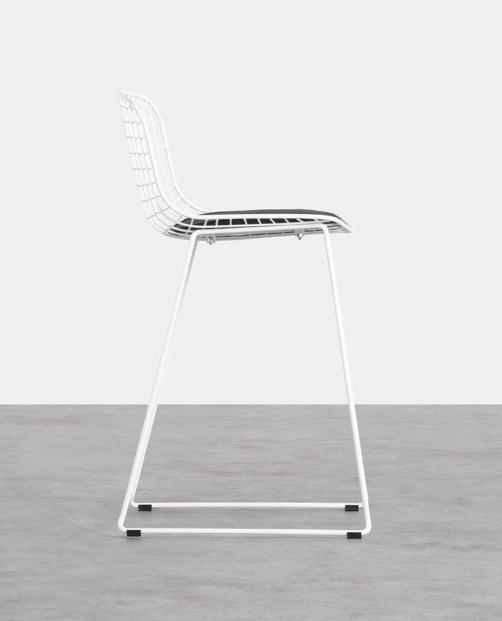 Aras Low Back Metal Bar Stool - Orange Terra