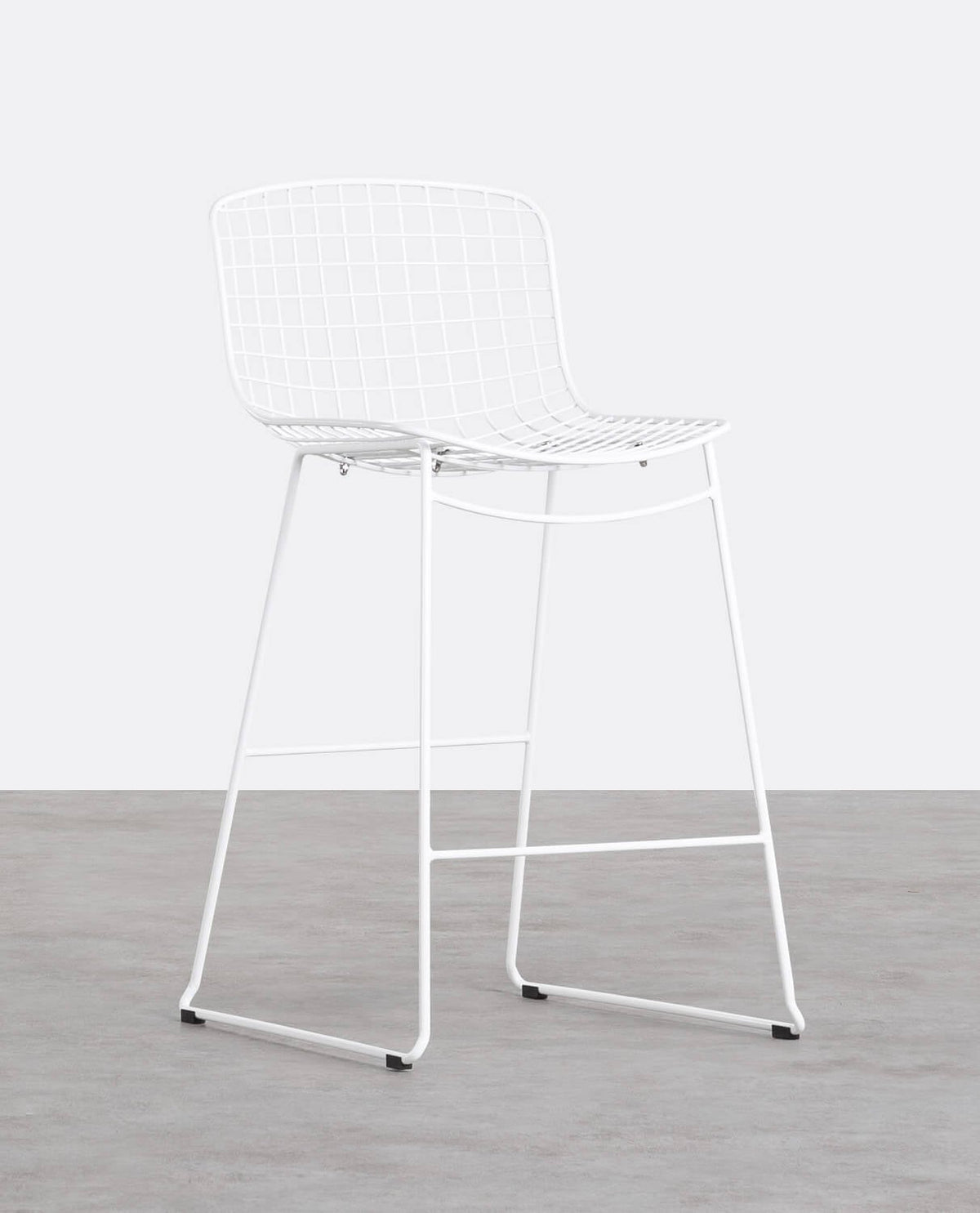 Aras Low Back Metal Bar Stool - Preto Obsidian