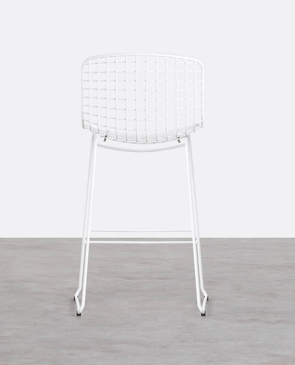 Aras Low Back Metal Bar Stool - Brown Clay