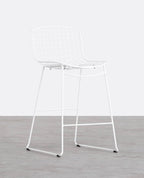 Aras Low Back Metal Bar Stool - Green Nori