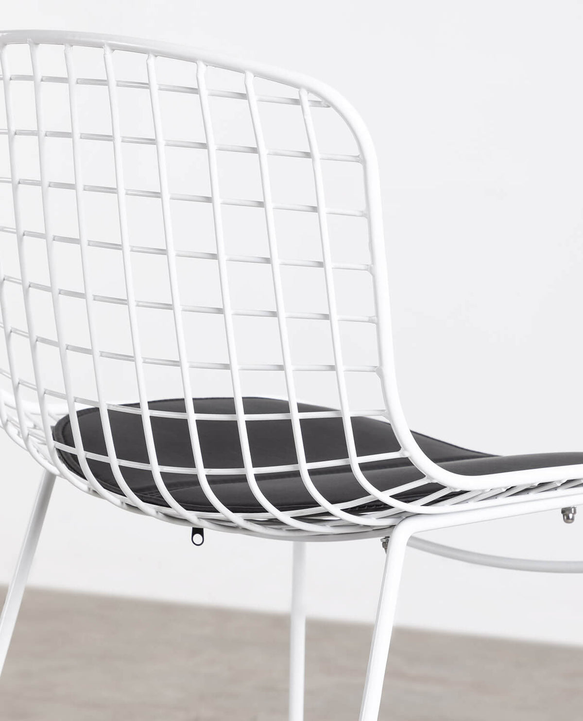 Aras Low Back Metal Bar Stool - Chrome gray