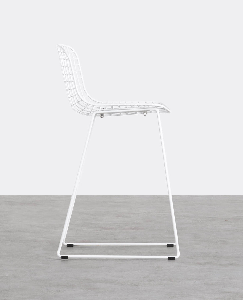 Aras Low Back Metal Bar Stool - Black