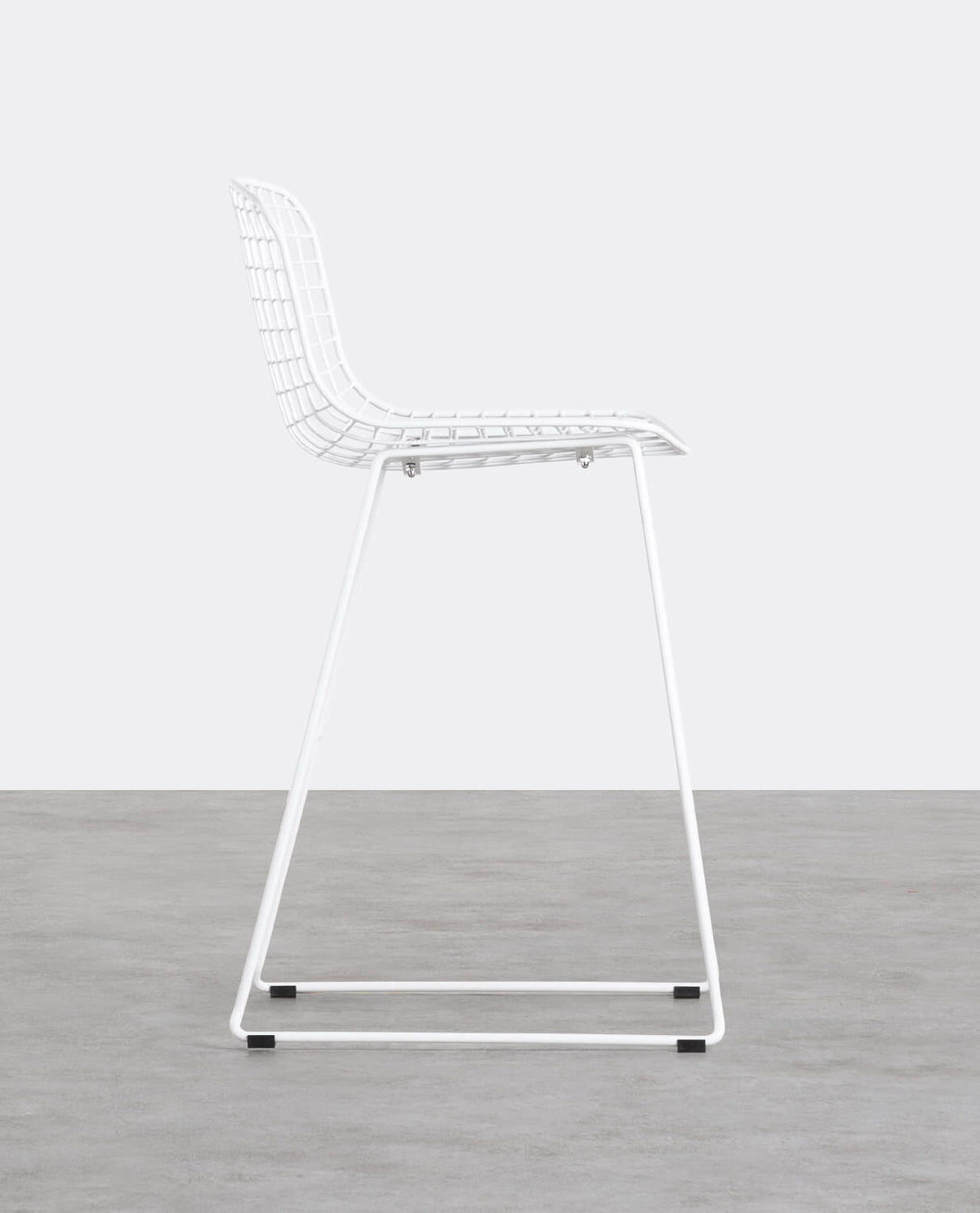 Aras Low Back Metal Bar Stool - Black