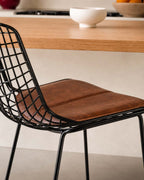 Aras Low Back Metal Bar Stool - Preto Obsidian