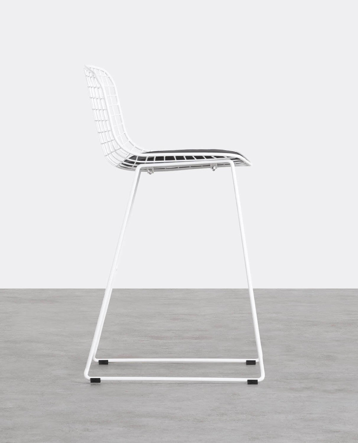 Aras Low Back Metal Bar Stool - Preto Obsidian