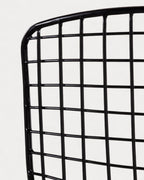 Aras Low Back Metal Bar Stool - Black