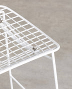 Aras Low Back Metal Bar Stool - Orange Terra