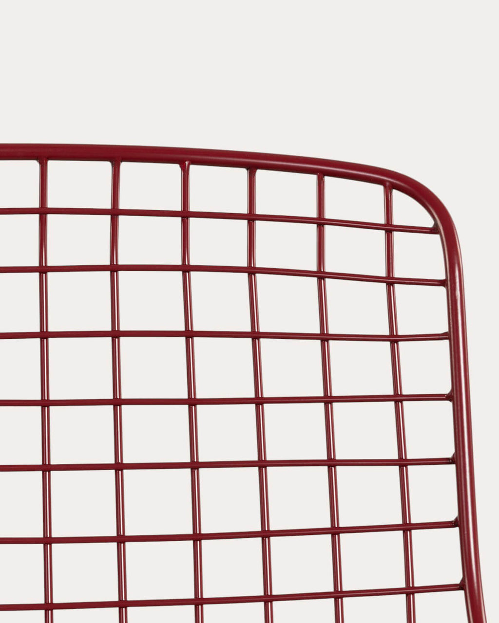 Aras Low Back Metal Bar Stool - Red Tinto