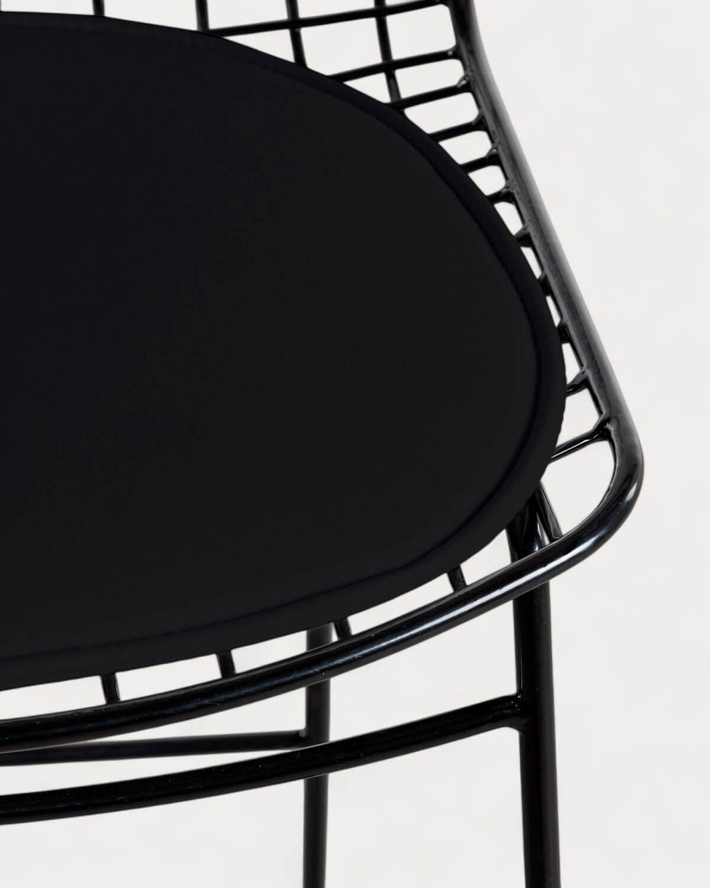 Aras Low Back Metal Bar Stool - Preto Obsidian