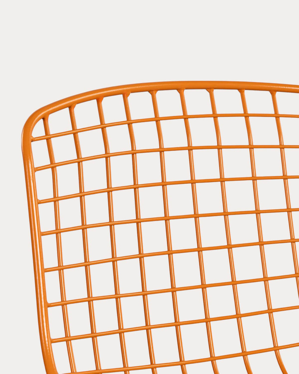 Aras Low Back Metal Bar Stool - Orange Terra