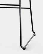 Aras Low Back Metal Bar Stool - Black