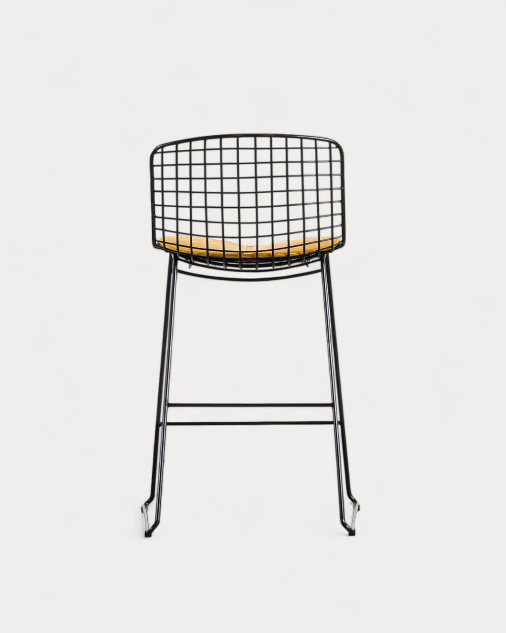 Aras Low Back Metal Bar Stool - Preto Obsidian
