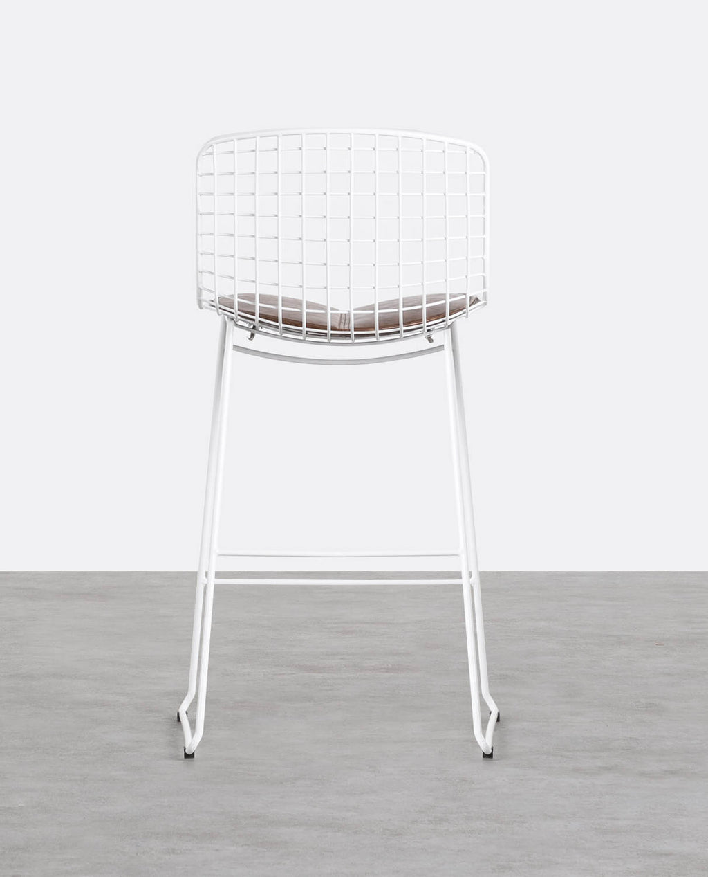 Aras Low Back Metal Bar Stool - Black