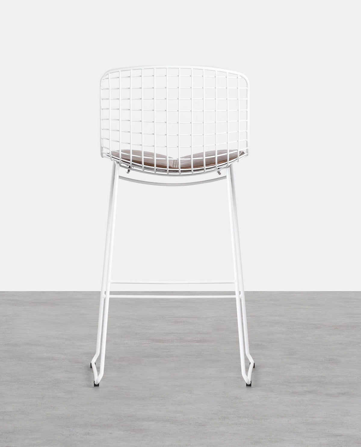 Aras Low Back Metal Bar Stool - Black