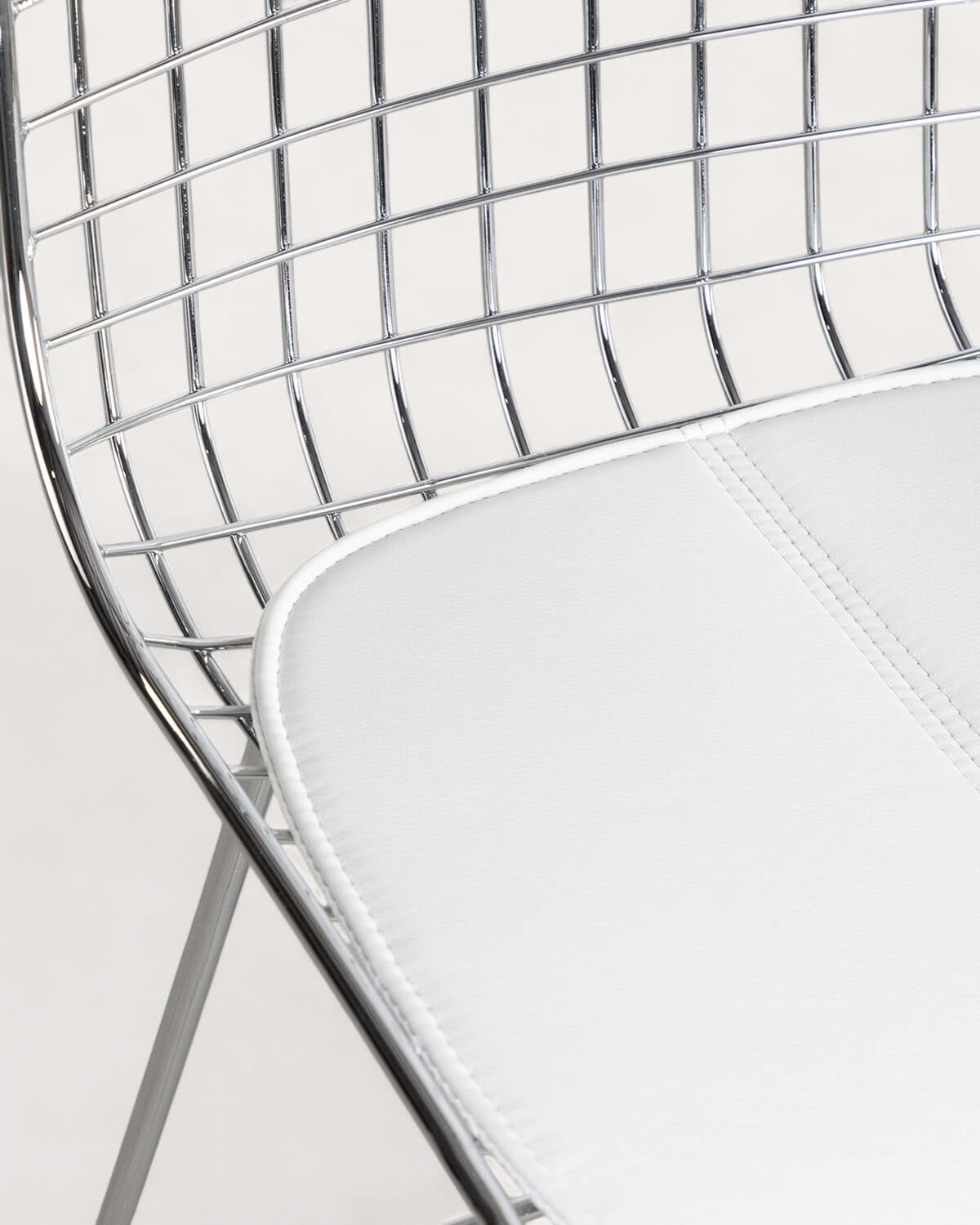 Aras Low Back Metal Bar Stool - Chrome gray