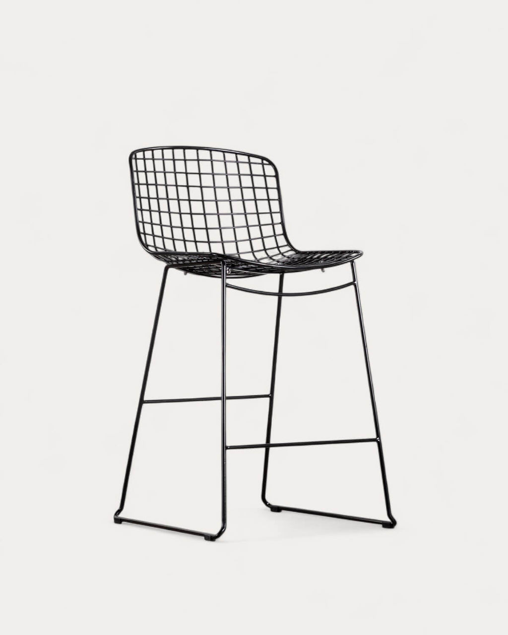 Aras Low Back Metal Bar Stool - Preto Obsidian
