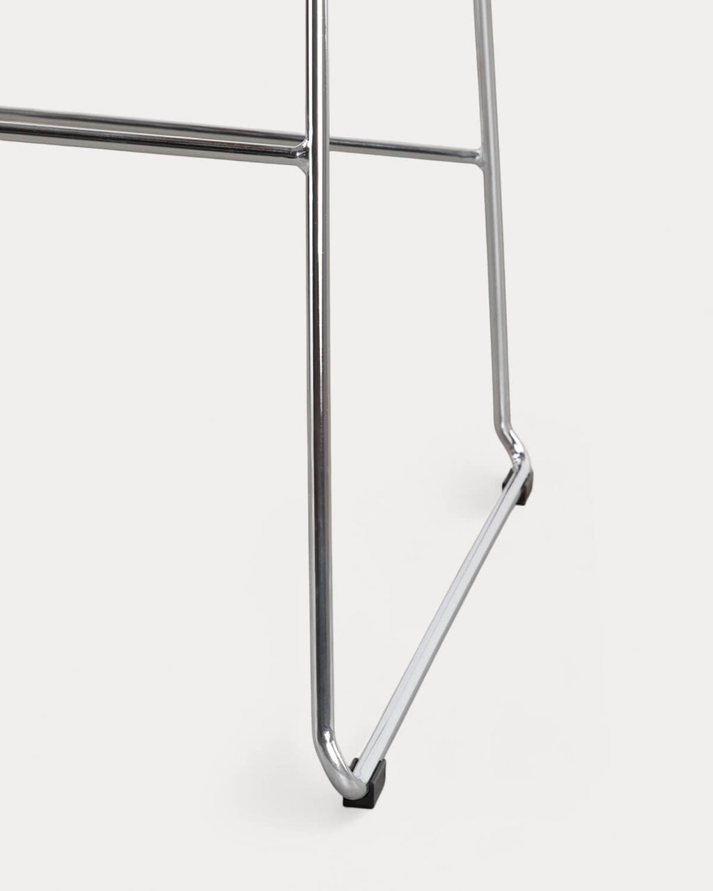 Aras Low Back Metal Bar Stool - Chrome gray
