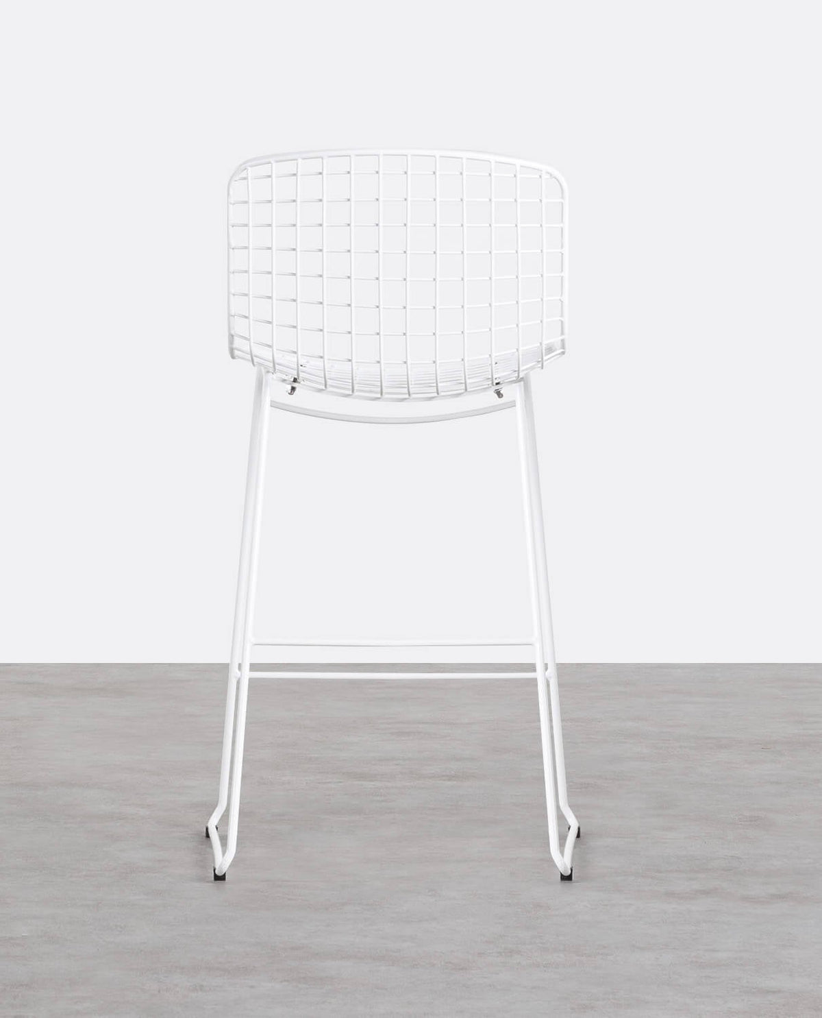 Aras Low Back Metal Bar Stool - Red Tinto