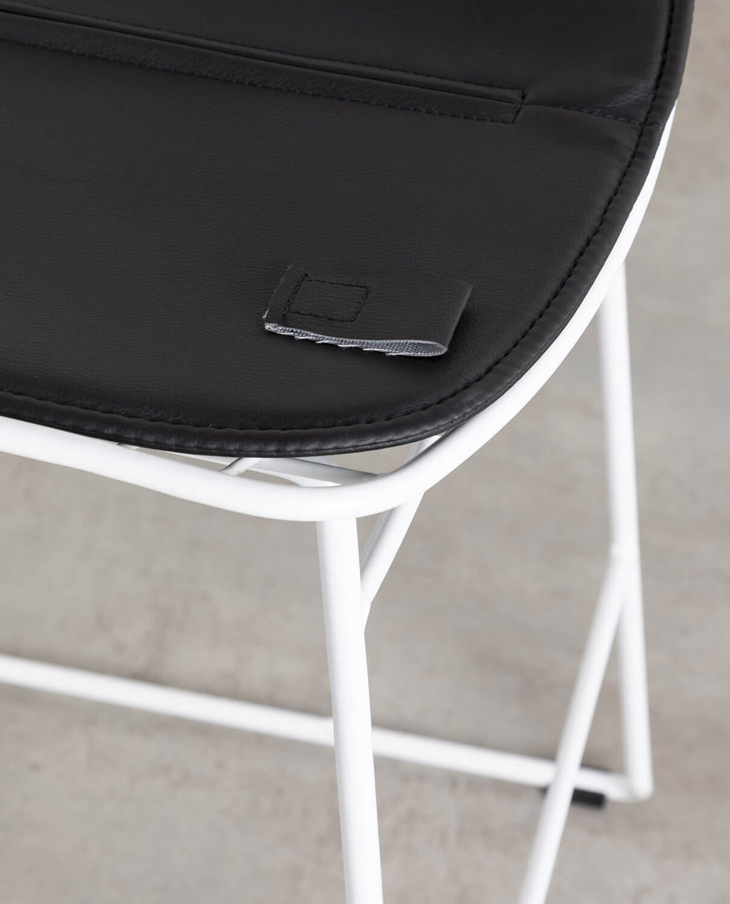 Aras Low Back Metal Bar Stool - Red Tinto