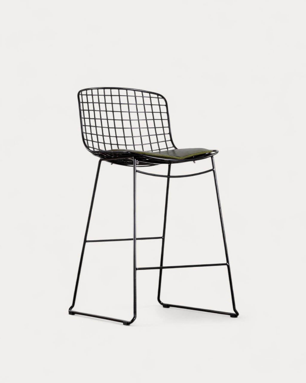 Aras Low Back Metal Bar Stool - Preto Obsidian