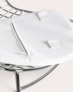 Aras Low Back Metal Bar Stool - Chrome gray