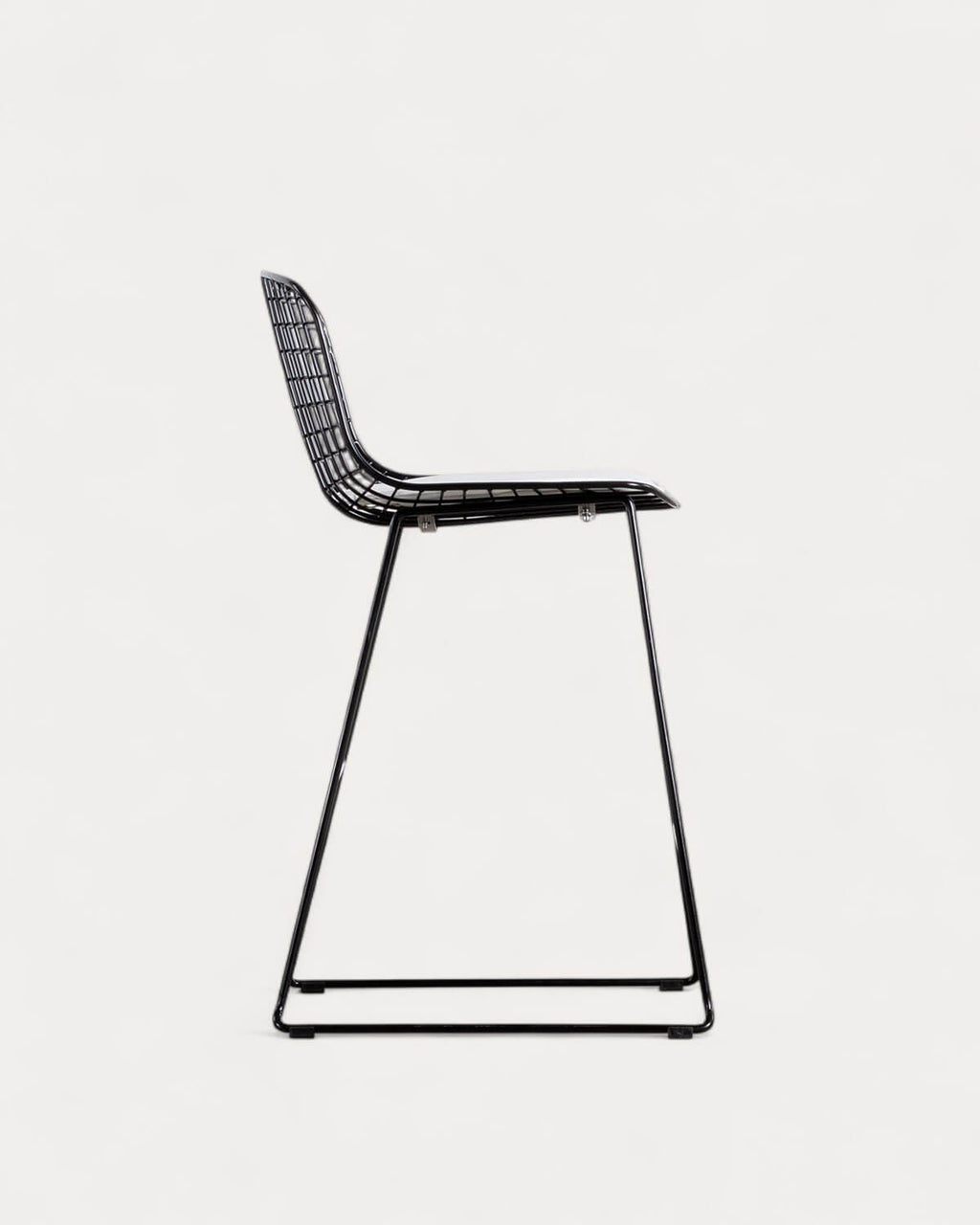 Aras Low Back Metal Bar Stool - Preto Obsidian