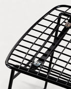 Aras Low Back Metal Bar Stool - Preto Obsidian