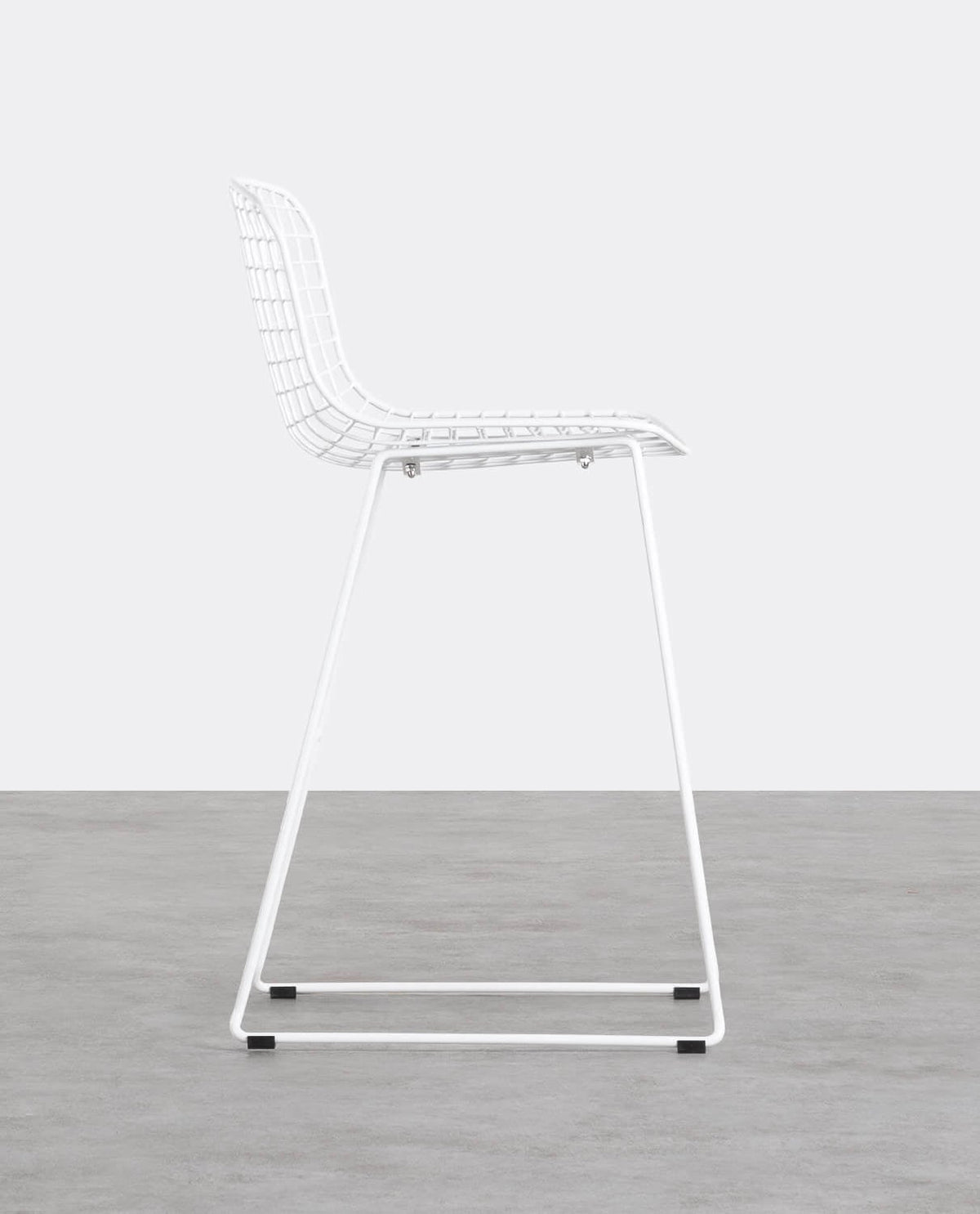 Aras Low Back Metal Bar Stool - Preto Obsidian